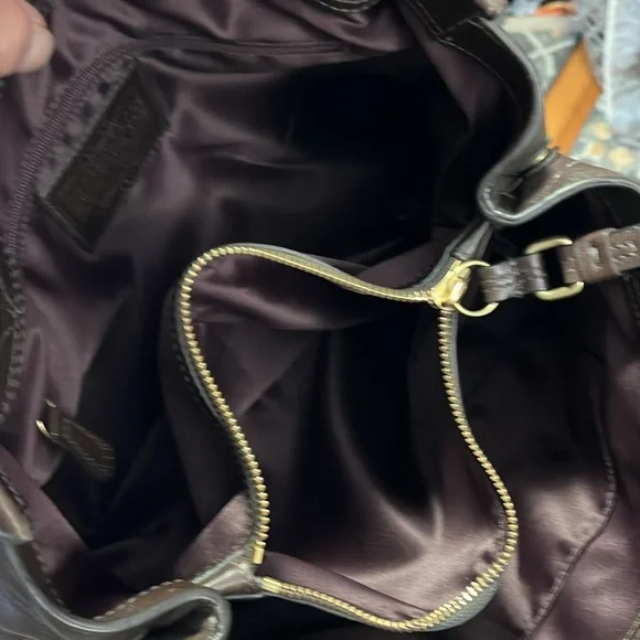 Coach Dark Brown Leather Shoulder Bag - Picture 6 of 11